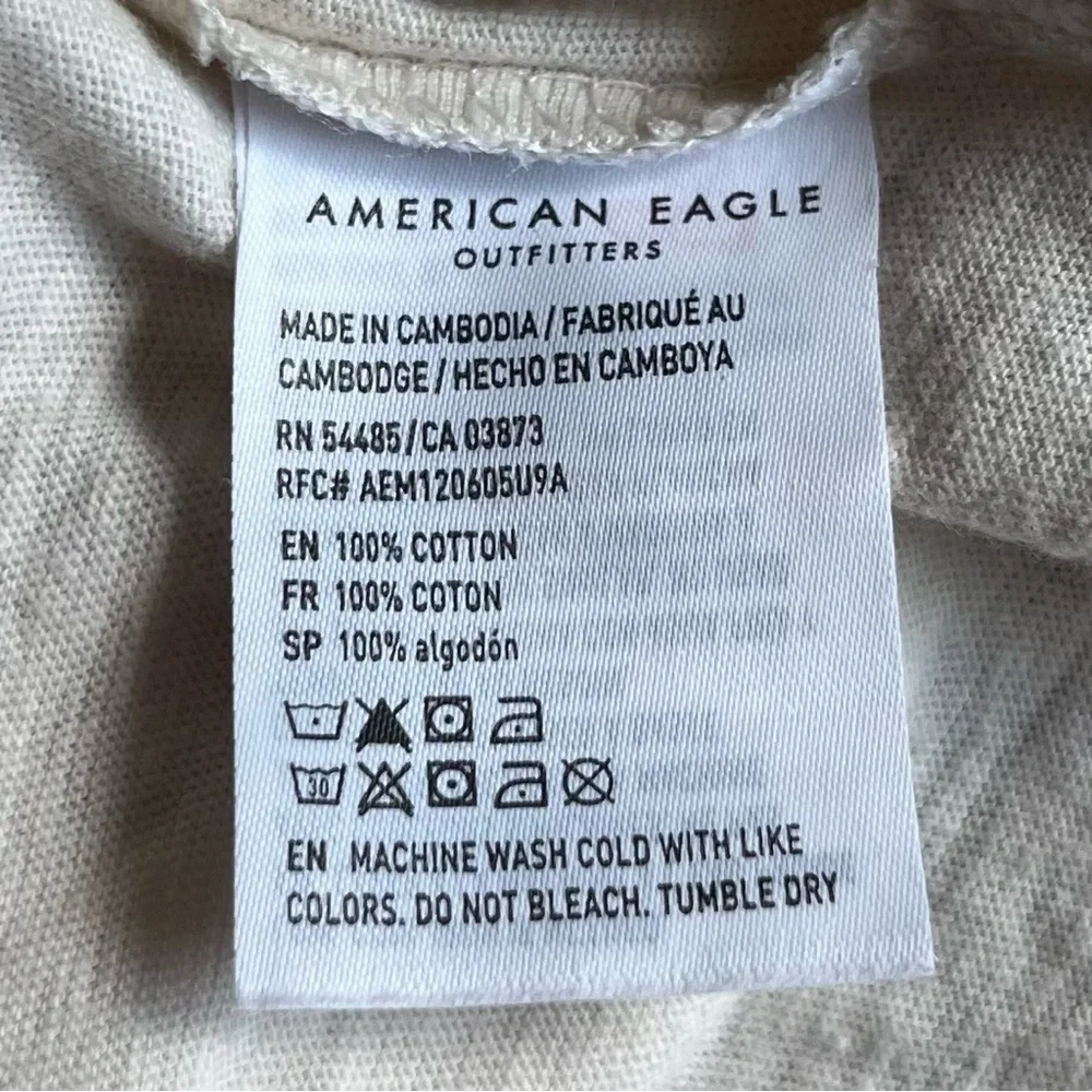 American Eagle Sleeveless Keyhole Chic Tank Top Womens Beige Size XS